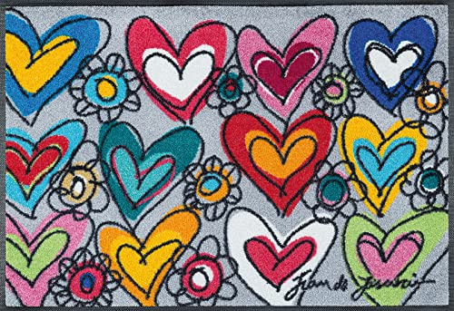 Wash+Dry Fußmatte, with Love, All Things Are Possible 50x75cm, innen und außen, waschbar