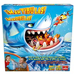 Mandibulas, Juego de Mesa. La pesca más divertida, Juego para niños partir de 4 años. Rescata los animalitos marinos sin que el Tiburón te atrape. Saca los peces de su mandíbula con tu caña de pescar
