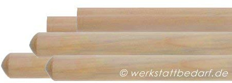 werkstattbedarf 5x Besenstiele aus Kiefern Holz 160cm Ø24mm, ohne Konus