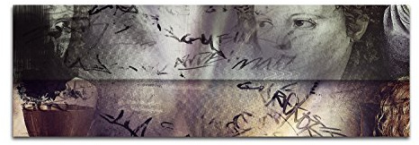 Paul Sinus Art Engelsblicke Kunstdruck Abstrakt473_150x50cm Leinwandbild Engel himmlisch Kelch Abendmahl XXL fertig auf Keilrahmen großes Wandbild