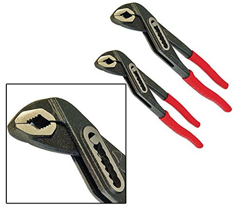 Tooltime® 2 Pack - Slim Jaw 250mm 10 & 300mm 12 Waterpump Sliding Wrench Pliers