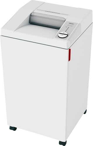 IDEAL 2604 Aktenvernichter, Sicherheitsstufe P-4, Partikelschnitt 4 x 40 mm, 25 Blatt Kapazität, DSGVO-konform, vernichtet auch Heftklammern/Büroklammern/Kreditkarten/CD's, 5 Jahre Herstellergarantie