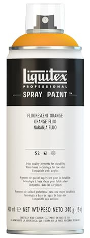 Liquitex 4450982 Professional Acryl Spraydose 400ml – Orange - fluoreszierend – Lichtecht, frostbeständig, mattes Finish, für Innen- & Außenbereich