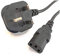 UK Power Lead - Kettle Mains Cable - IEC C13 H05VV-F 0.75mm² 3G 13A - For Monitor, TV, Computer, Printer, PC, Projector, Kettle and more - Length: 1M / 3.3ft