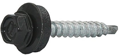Bohrschrauben/Blechschrauben RAL 7016, Ø 4,8x35 mit 14mm Dichtscheibe, 200Stk