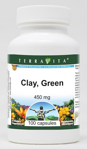 Clay, Green - 450 mg (100 Capsules, ZIN: 511055)