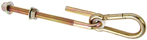 Alberts 204907 Gancio oscillante, con Filettatura, da avvitare, zincato Giallo, Lunghezza 200 mm, Filettatura M12