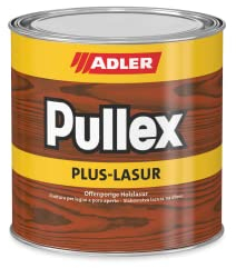 ADLER Pullex Plus-Lasur - Holzlasur Außen Farblos - Universell einsetzbare & aromatenfreie Holzschutzlasur als perfekter UV- & Wetterschutz - 5 l Eiche/Braun