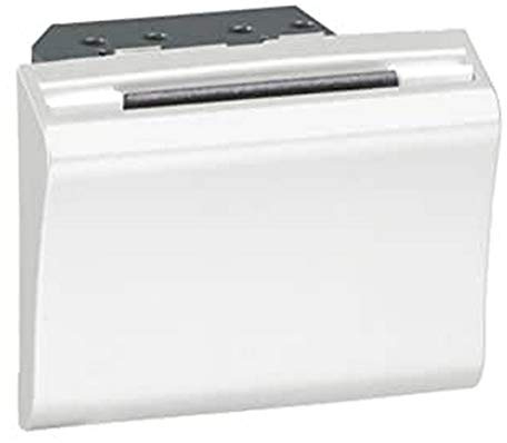 Legrand 078445 Mosaic Interrupteur à Badge Mécanique, 2 Modules, Blanc