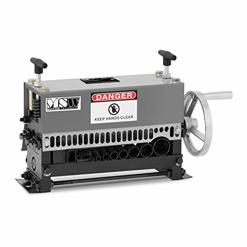 MSW MSW-WS-005 Kabelschälmaschine Abisoliermaschine Kabelabisloiermaschine (manuell, runde und flache Kabel 1,5-38 mm, 11 Kabeleinschübe, Messer speziell gehärtet)