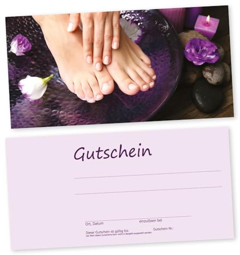 cosmeticPlus 50 Fußpflege-Nagel-Gutscheinkarten HAND & FUß Gutscheine, Geschenkgutscheine