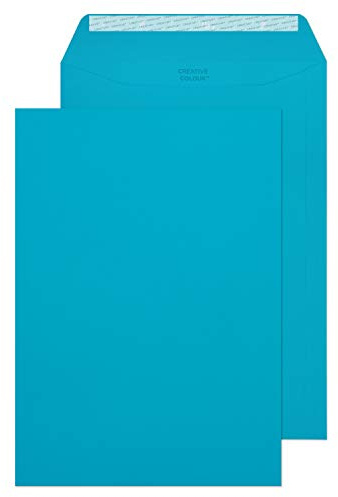 Blake Colour 63409 Farbige Briefumschläge Haftklebung Cocktail Blau C4 229 x 324 mm 120g/m² 10 Stück