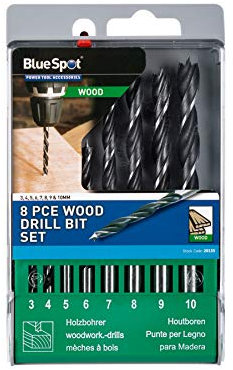 Blue Spot 8 Piece Wood Drill Bit Set