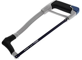 GEDORE Bügelsäge, Bimetall-Sägeblatt No. 407 A, Leichter Aluminium-Druckguss, Silber/Schwarz/Blau