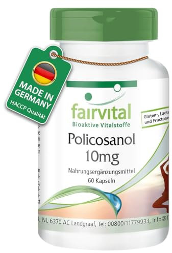 Fairvital | Policosanol 10mg - Vegan - HIGH Dosage - 60 Capsules