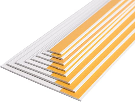 BawiTec Kunststoffleiste Flachleiste 120mm Breit 300cm Lang 2,5mm Stark selbstklebend Farbe weiß Kunststoff Flachprofil Rolle PVC Abdeckleiste Kunststoffprofil für Fenster,Türen,Dach,Wand