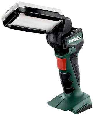 metabo Akku-Stablampe SLA 14.4-18 LED, Arbeitsleuchte mit Schwenkkopf | Robuste LED-Lampe aus Aluminiumdruckguss, schwenkbarer Kopf, mit Haken, ohne Akku und Ladegerät