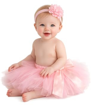 Newborn Baby Tutu Clothes Skirt Headdress Flower Photo Photography Prop Outfit (8)