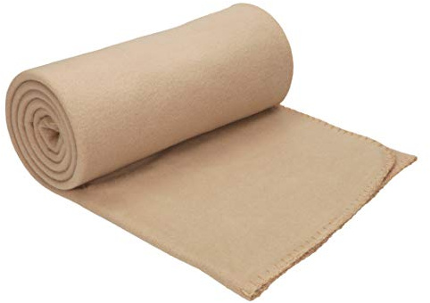 Betz Fleecedecke 130x170 cm 180g/m² – Weiche Wohndecke & Kuscheldecke – Flauschige Sofadecke als Tagesdecke – Leicht, wärmend & pflegeleicht – Farbe Sand