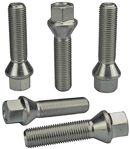 Alurad Shop 10 Radschrauben I M14x1,5x30mm Kegelbund Kegel I Zink Silber I I SW 17mm I