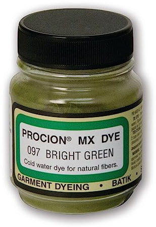 Jacquard Products Procion Dye, Bright Green, Permanent Fibre Reactive Colourant, Cold Water Textile Craft for Cotton, Linen, Rayon