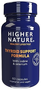 Higher Nature - Thyroid Support Formula - with Iodine & Selenium - Thyroid Support Supplement - Vegetarian & Vegan - 60 Capsules