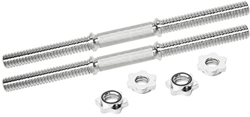 Bad Company Chrom Kurzhantelstange inkl. Sternverschlüssen 30/31 mm I 2 Stück - 51 cm