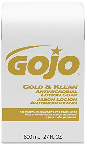 GOJO® Gold & Klean Lotion Soap Bag-in-Box Dispenser Refill, Fresh Liquid, 800-ml