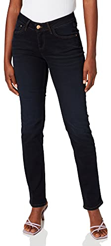 Cross Jeans Damen Straight Leg Jeanshose Rose, Gr. W33/L34 (Herstellergröße: 33), Blau (blue black used 026)
