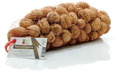 Noix entières en coquilles, filet de 1kg