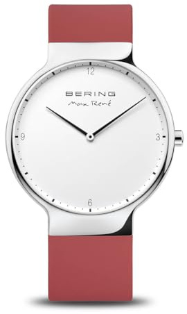 Bering Herren Quarz Uhr | Armbanduhr 40 mm Edelstahlgehäuse und Zifferblatt | Milanaisearmband | Saphierglas | 5 ATM | 15540