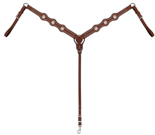 Weaver Leather Stacy Westfall Showtime Brusthalsband, gewellt, Braun