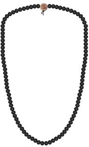 WOOD FELLAS Unisex Deluxe Holz-Perlenkette Black 9mm