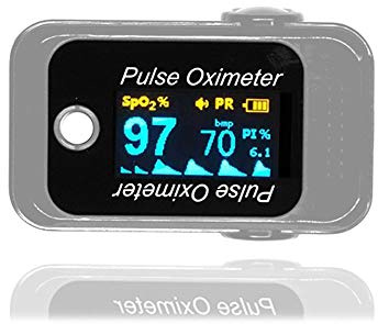Saturimetro Ossimetro da Dito Professionale con display OLED | Display OLED, Misura Saturazione Ossigeno Sangue, Misura Frequenza Pulsazioni, Certificato CE Medicale