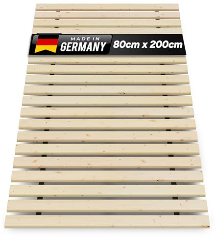TUGA - Holztech Rollrost 80 x 200 cm 20mm 300kg Lattenrost Rolllattenrost Stabiler Bettrost Qualität aus Deutschland
