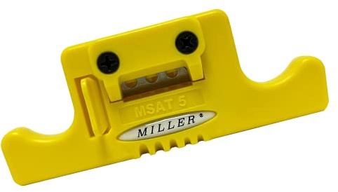 Miller MSAT 5 Wire Stripper for Working Technicians, Electricians, and Installers, Safe Cable Splicing Tool, 1.36 Ounce Easily Portable Wire Stripper