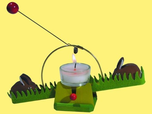 Kraul Candle Seesaw with Rabbits