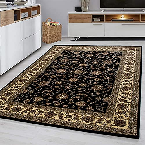 Ayyildiz Teppich-Orientteppich Klassische Wohnzimmer Orientalisch Ornamente, Polypropylen, Schwarz, 300 X 400