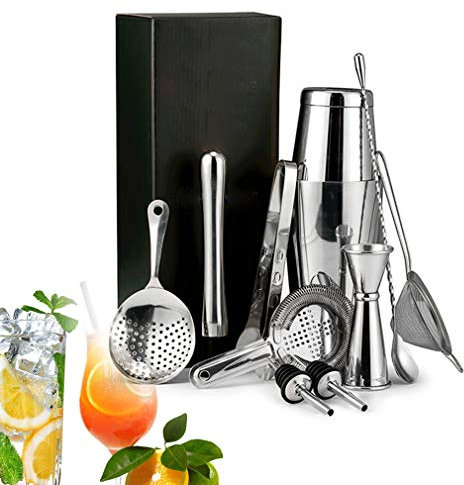 NEWFEIBIN Multifunción Barman Kit Herramientas Accesorios INOX Coctelera Profesional Kit con Fácil Limpieza para Bar, Hogar, Fiesta
