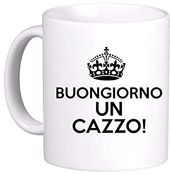 le herisson Tazza MUG Buongiorno un ca**o - REGALO SIMPATICA DIVERTENTE 449