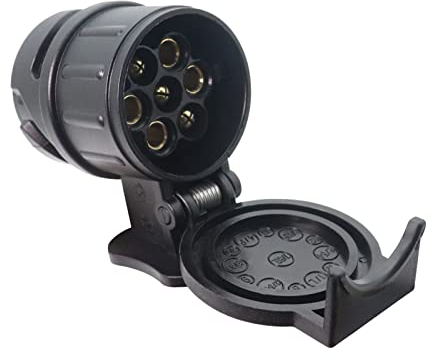 Shkalacar 12V 7-polig auf 13-polig Anhängerkabeladapter, Anhängerkabel mit Buchse, Perfekt für die Meisten Anhänger, Wohnwagen und LKW