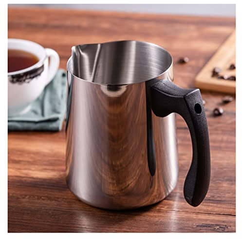 CHENMIAOMIAO Sauce Boat Gravy Bowl Stainless Steel Milk Froth Pot Espresso Craft Milk Pot Cream Frother Cup Milk Coffee Steam Pot 32oz/900ml pour ladle (Color : A)