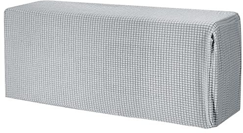 sourcing map Air Conditioner Cover 31-34 Inch Knitted Elastic Cloth Dustproof for Wall-Mounted Units Split Indoor AC Covers, Light Grey
