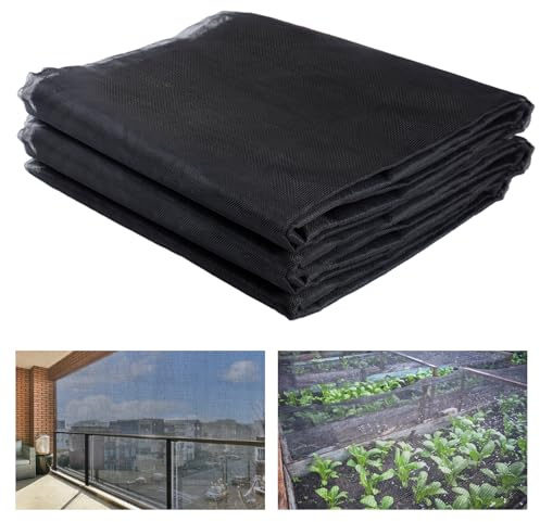 Stronger Garden Mesh Netting - 10 x 20 ft PP Nanocomposite Bird Net Barrier, Mosquito Netting Screen for Outdoor Plants Vegetables Patios Balconies Terraces, Shading Rate 33% (Black)