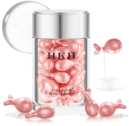 HKH Retinol Serum Capsules for Face: 48 Caps Anti-Aging Wrinkle Skincare Night Serum - Vitamin A & E Facial Oil for Women - Firming Smoothing & Skin Hydration & Moisturization - Travel-Friendly