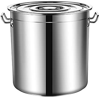 GUHPZA Olla Grande de Acero Inoxidable para inducción, Olla para cocinar, Olla de Acero Inoxidable, Olla para cocinar, Olla para Hacer Cerveza casera, 50 x 50 cm