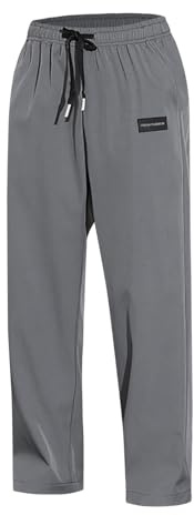 Pantalones deportivos holgados de pierna ancha para hombre, pierna recta, forro polar suave, parte inferior abierta, seda de hielo, pierna abierta, pantalones de chándal anchos con bolsillos, ajuste