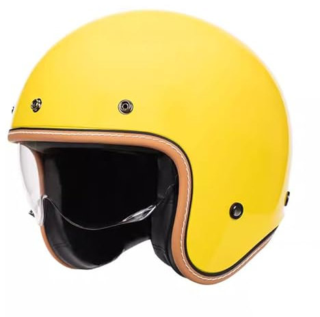 Vintage Motorrad Herren Damen Jethelme, 3/4 Helme, Mit Visier Motorrad Halbhelme, Motorradhelm DOT/ECE-Zulassung, Tragbarer Motorrad Klapphelme, Helme Für Chopper Scooter Moped ,XL=(61-62cm),BB