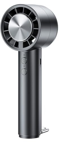 OUILA Mini Ventilatore Portatile, 4000mAh Ricaricabile a Batteria USB Ventilatore tascabile con 5 Livelli di Velocità per Ufficio, All'aperto, Impacco di ghiaccio - Nero
