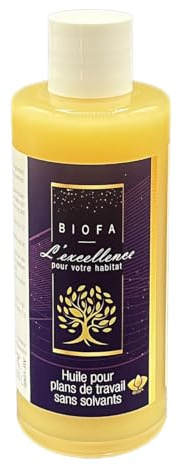 Biofa - Huile pour plan de travail écologique 150ml - Protection et entretien pour bois en intérieur - Protège des éclaboussures et des taches.